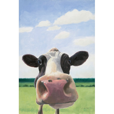 Funny Cow by James Wiens - Wrapped Canvas Painting