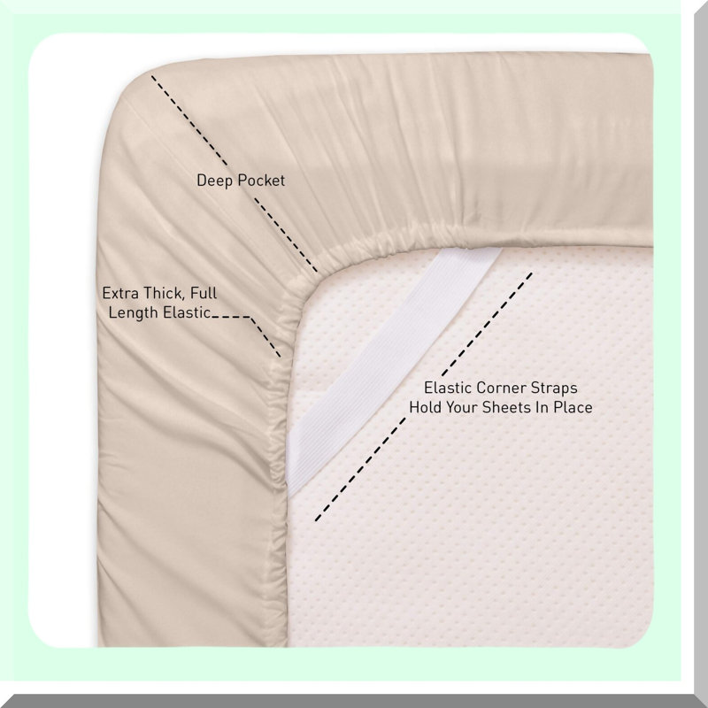 Supreme Microfiber Deep Pocket Sheet Set - 6 Piece Bedding with 2 Extra Pillow Cases - 1500 Thread Count Luxury Size Bed Sheets