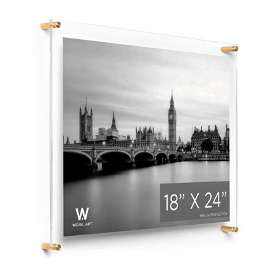 Clear UV-Grade Acrylic Modern Floating Picture Frame