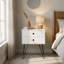 Pair of Irmtraud Premium 2 Drawer Bedside Tables - Set of 2 Stylish Pair of Nightstands-441685463