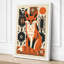 Folk Art Fox Scandinavian - Wrapped Canvas-161714139-161714144