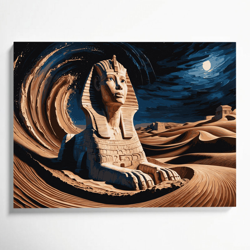 Art mural sur toile gris Sci Fi Sphinx