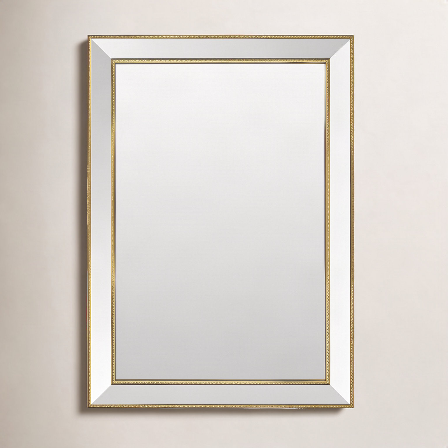 Rectangle Mirror, 42.89" x 31", Gold