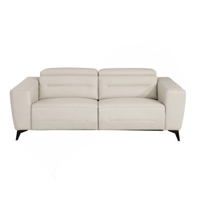 Canapé en cuir italien avec fauteuil inclinable Global United