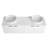 60" Bathroom Vanity with Sink, 60 Inch Floating Vanity, Double Sink Wall Mounted Vanity Combo, Modern White Bathroom Vanity Set with 4 Doors and Ceramic Basin Sink-1997229798
