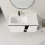 Meuble-lavabo mural 40 po avec lavabo en céramique et porte d'armoire à fermeture en douceur 40 po