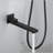 10-Inch Square Wall Mounted Rain Shower System, Matte Black-125774951
