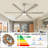 66'' Modern Wood Ceiling Fan With Led Light And Remote-91833133