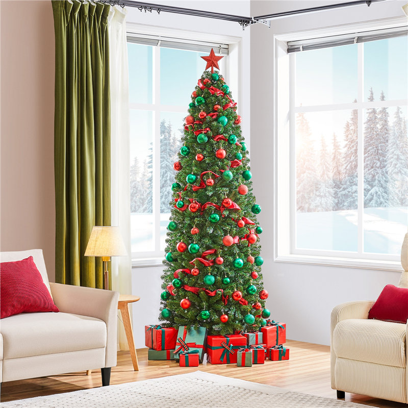 Arbre de Noël 7,5 pi avec lumières DEL blanc chaud pré-installées