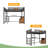 Full Loft Bed With Desk And Storage Non-Woven Fabric Drawers, Metal Loft Bed Frame With Ladders, Nosie-Free And No Spring Box Needed