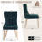 18.9'' Seat Height Mid Century Modern Dining Chairs With Solid Wood Legs, Upholstered Armless Dining Room Chair Side Chair For Kitchen Bedroom Reading Nook, Green Suede Velvet-1697868380-1698421648