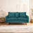  56" Wide Velvet Round Arm Loveseat, Featuring Side Storage Pockets and a Small Square Throw Pillow-1817829834