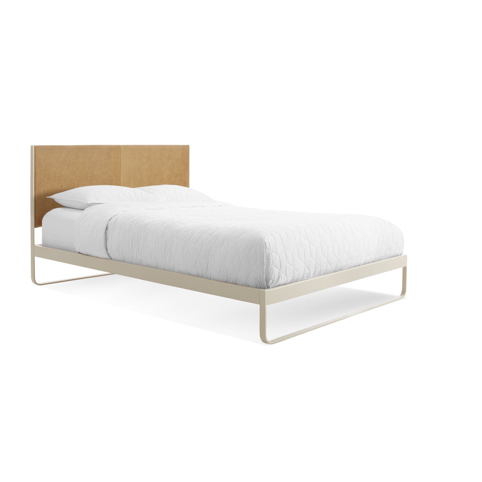 Me Time Upholstered Metal Bed, Queen