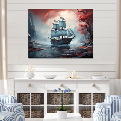 Naufrage pirate 1 - pirate, art mural encadré