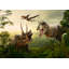 Papier peint dinosaure - Carré de dinosaure-1214912286