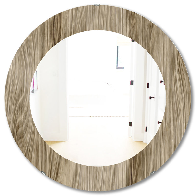 Miroir mural Wood III, H 31,5 po x l po