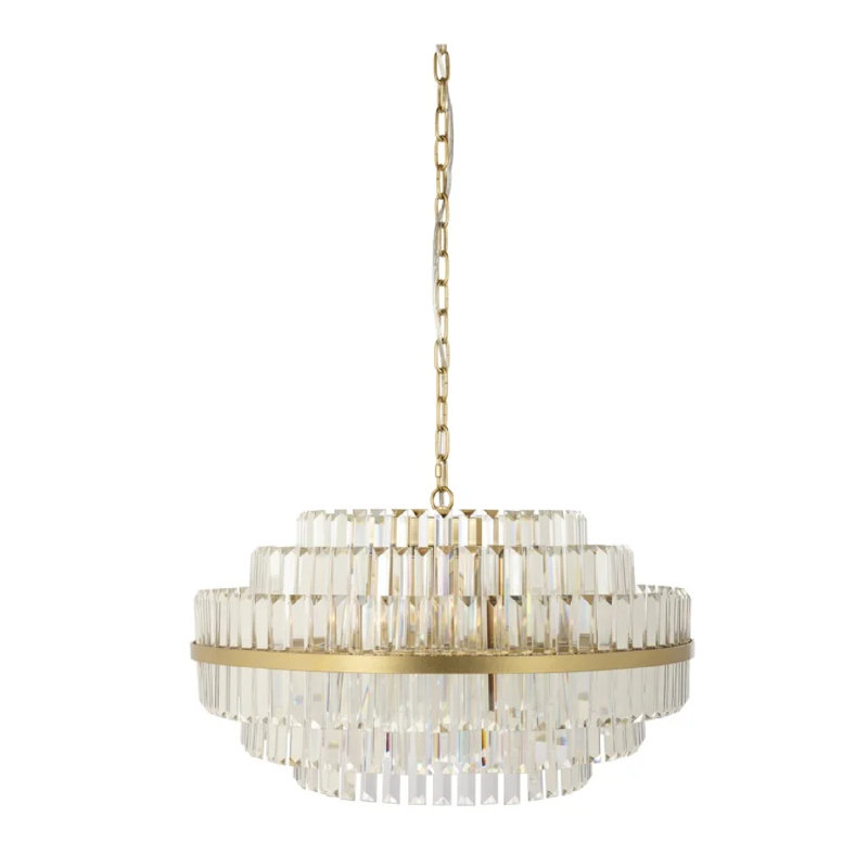 Desire Iron Dimmable Geometric Chandelier, 15.75" H x 31.5" W x 31.5" D
