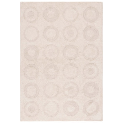 Tapis ivoire en coton fabriqué à la main Mullen