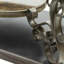Table de cocktail, plateau de table en verre, plateau en panneau de fibres à densité moyenne et papier marbré, pieds en métal thermolaqués. (L 52 po x l 32 po x H 20,3 po)