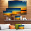 Orange Sunset Over River - reproduction de photo sur toile tendue-18436861