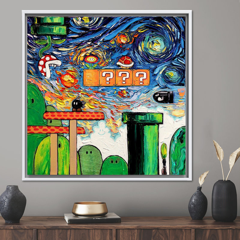 Print on Canvas, 20 cm H x 20 cm W, White Floater Framed