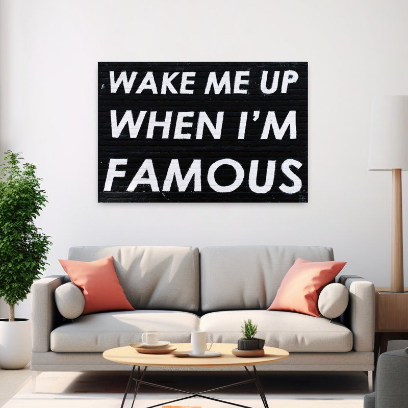 «Wake Me When Famous Abstract», art contemporain, H 60 po x l 40 po