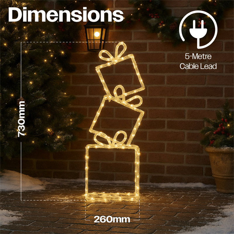 Outdoor Christmas 3Pc Present Decoration