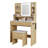 Makeup Vanity Desk With Mirror And Lights, 31.4" Dressing Table With Power Outlet And Storage Stool