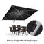 Parasol d'extérieur rectangulaire lumineux 9 pi x 12 pi à DEL à énergie solaire avec base en tôle d'acier, noir-1396351918