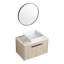 Meuble-lavabo mural simple 29,5 po avec lavabo en chêne blanc