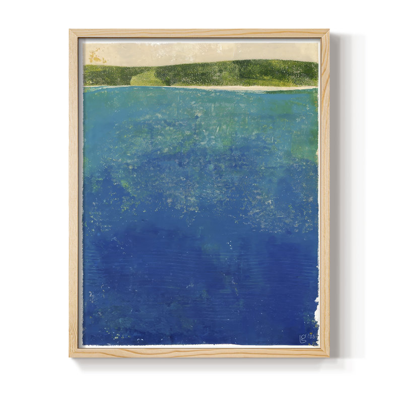 «Island Escape I», reproduction encadrée - bois massif, Naturel, H 30 po x l 24 po