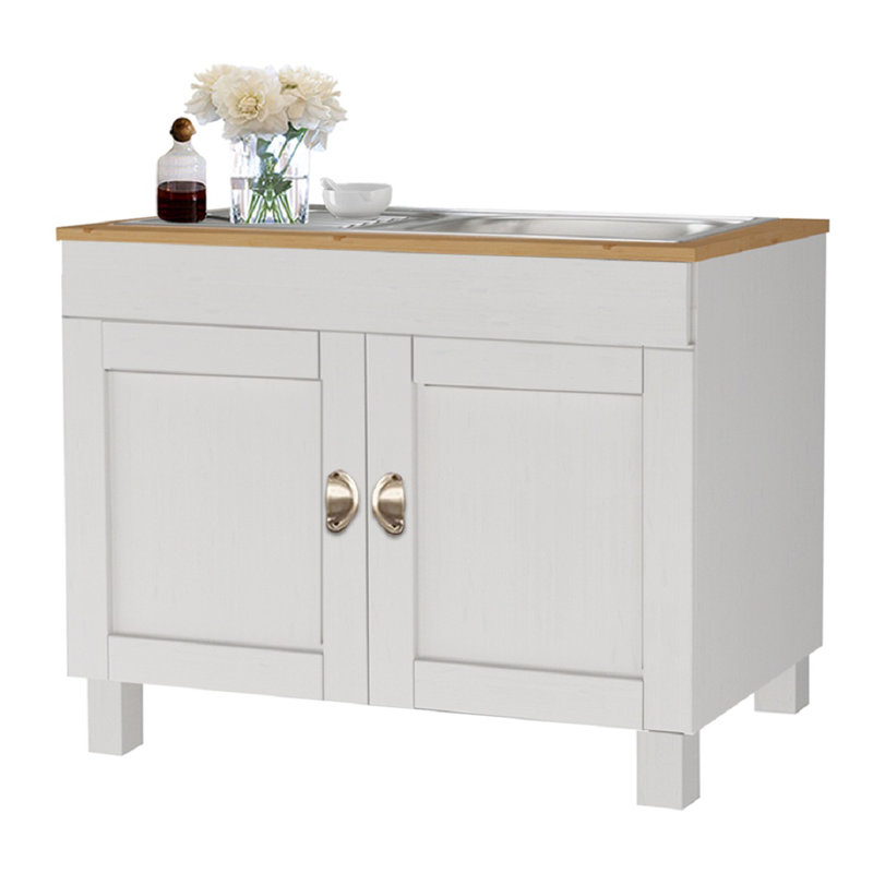 Edgarton 100cm Single Bathroom Vanity Base Only, White