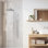 Rainfall Shower System With Storage Rack 10 Inch Shower Faucet Set With High Pressure With Square Shower Head Luxury Shower Set Wall Mount