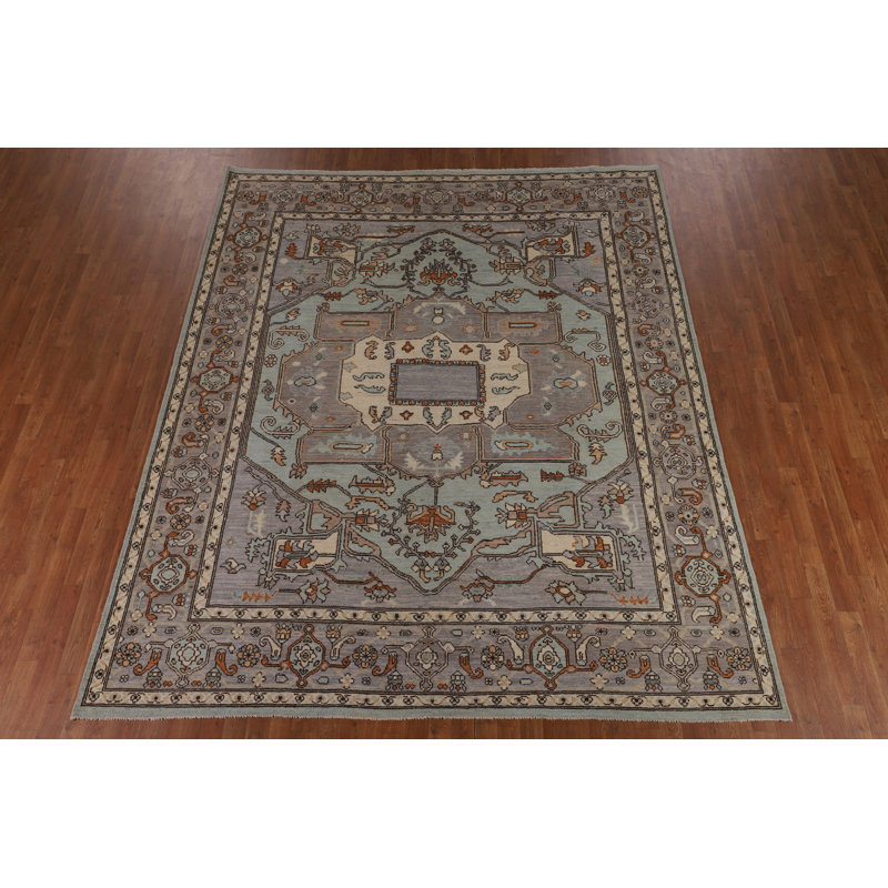 Tapis bleu pâle Oushak