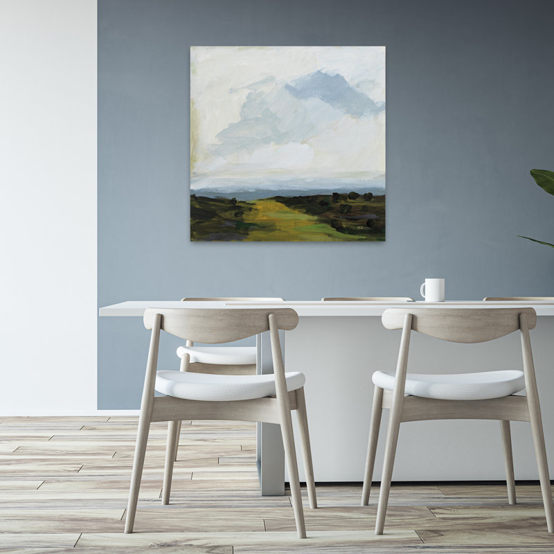 Dark Hillside Contemporary Art, 32" H x 32" W