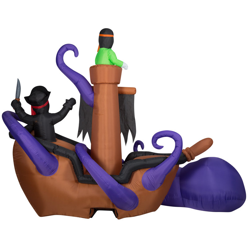Bateau gonflable d'Halloween pirate
