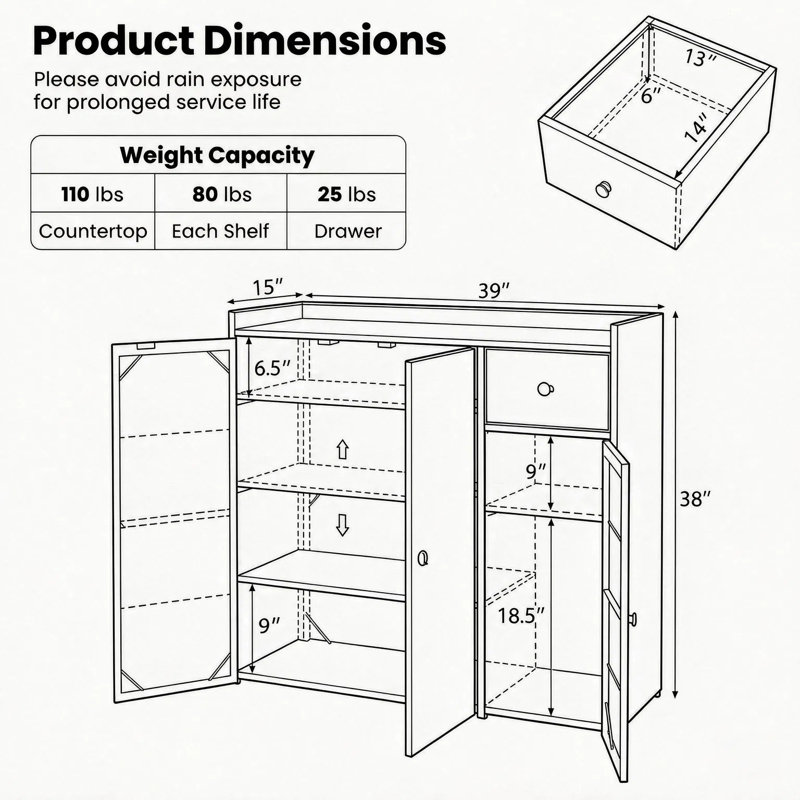 Armoire de rangement Mix 3