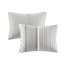 Édredon double / grand - Chenille de coton gris à motif géométrique 100% imprimé-120479022-120479018
