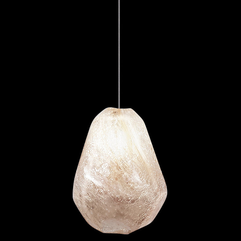 Luminaire suspendu rond 4,75 po Natural Inspirations, Doré, Ivoire