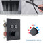 Système de douche thermostatique noir mat avec système de douche 16 x 32 po avec robinet mélangeur