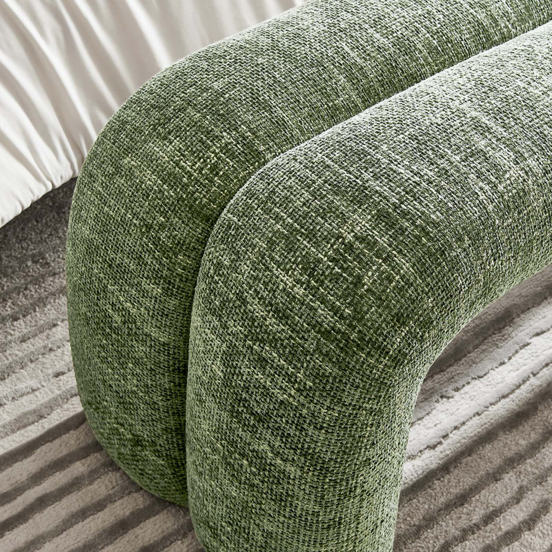 Modway Dax 50.5" Chenille Upholstered Accent Bench, Basil