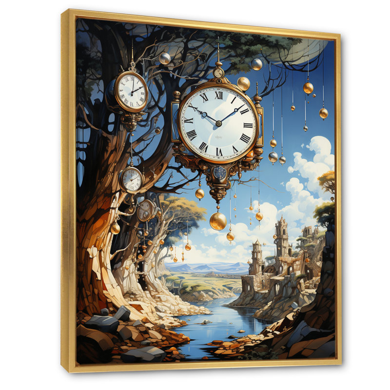 Bouleware, chef-d'œuvre, "The Persistance of Memory, surréalisme" - Art mural, H 44 po x l 34 po x P 1,5 po