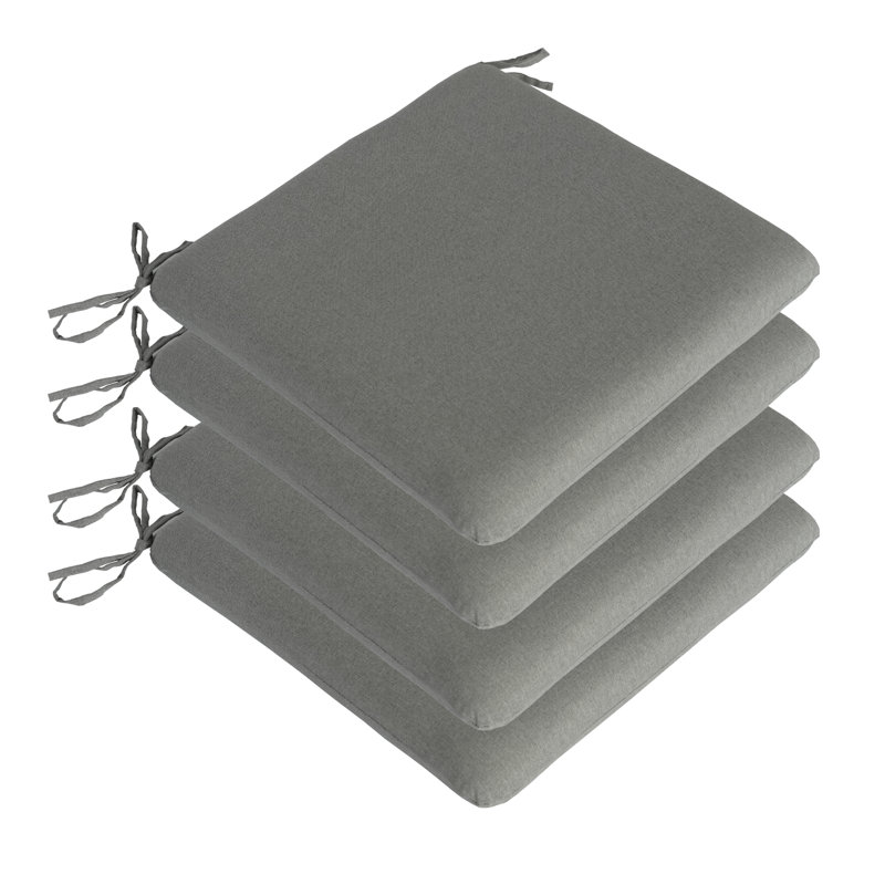 Coussins de chaise d'extérieur / d'intérieur 18,5 po x 18,5 po (ensemble de 4) - Conception résistante à l'eau, Gray