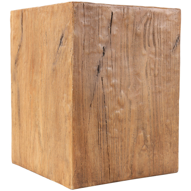 Ahearn Square Mango Outdoor Side Table , 14.25'' in. W 14.25'' in. D, Brown