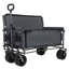 Chariot de chariot pliant convertible 3-en-1 avec banc - Chariot utilitaire robuste avec roues tout-terrain et rangement-126257600
