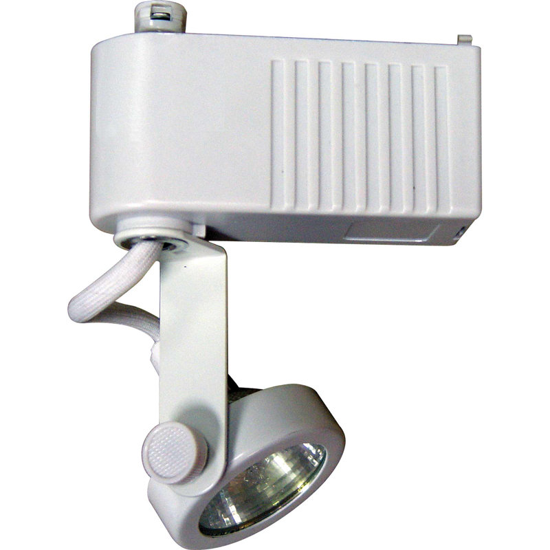 Mini-luminaire horizontal 1 lumière à 1 lumière réglable à basse tension (12V) avec anneau à cardan, Blanc