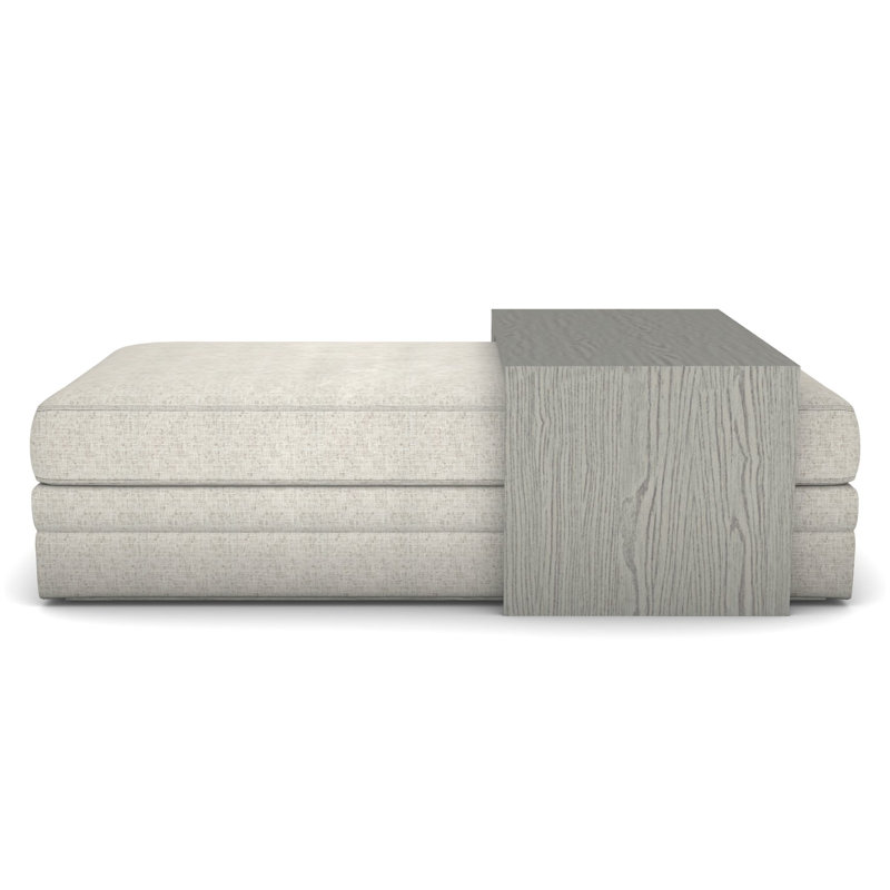 Tour de lit Boyden avec table large, Métal Tuck, Gris colombe