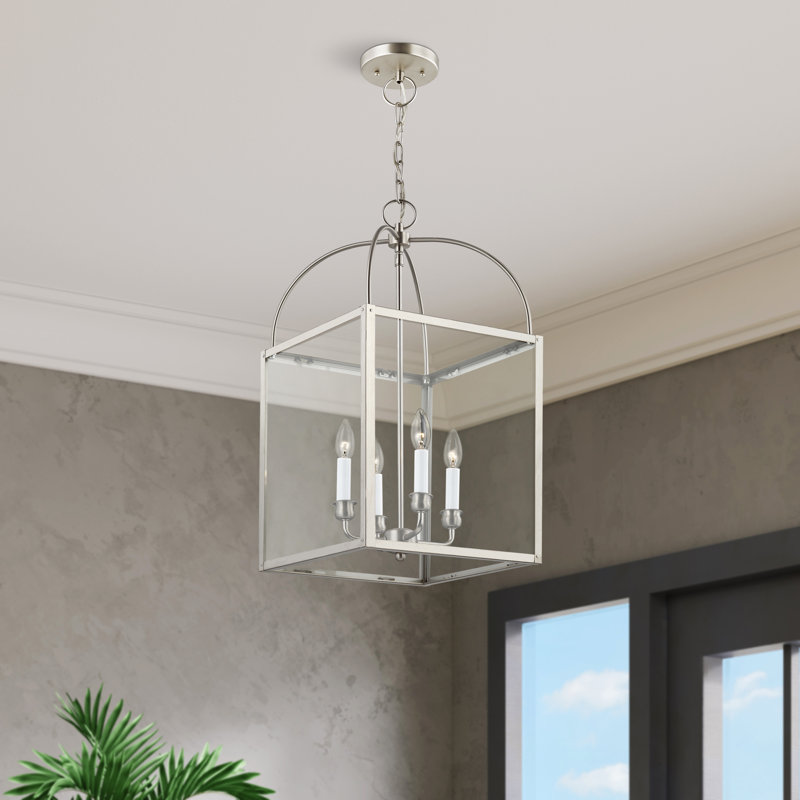 Amores 4 - Light Pendant, Clear Glass, Brushed Nickel