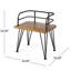 Chaise d'extérieur rustique - 2 chaises, sièges en bois, cadres en fer, finition, siège de fabrication pour patio industriel, structure, solide et élégante