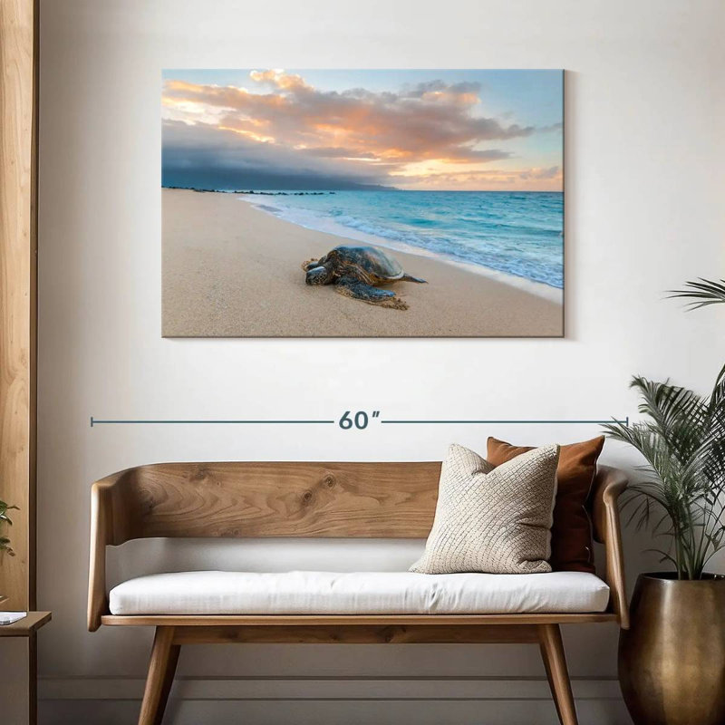 Turtle Sunset, 30" H x 45" W